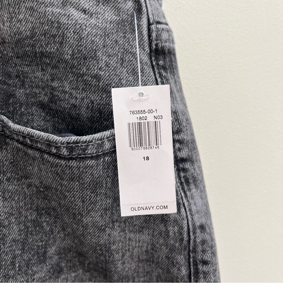 Old Navy Higher High-Rise O.G. Straight Leg Black-Wash Jeans Size 18 - Picture 7 of 10